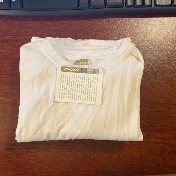 Men's Onno Short Sleeve Bamboo T-Shirt White - Picture 2 of 3